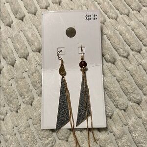 Elegant Gold and Silver Dangle Earrings